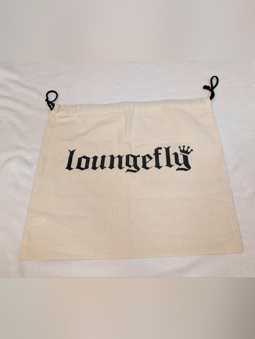 Loungefly Beige Solid Drawstring Dust bag canvas Storage Pouch